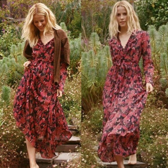 Doen Dresses & Skirts - Doen Assam Belted Floral Maxi Dress Medium